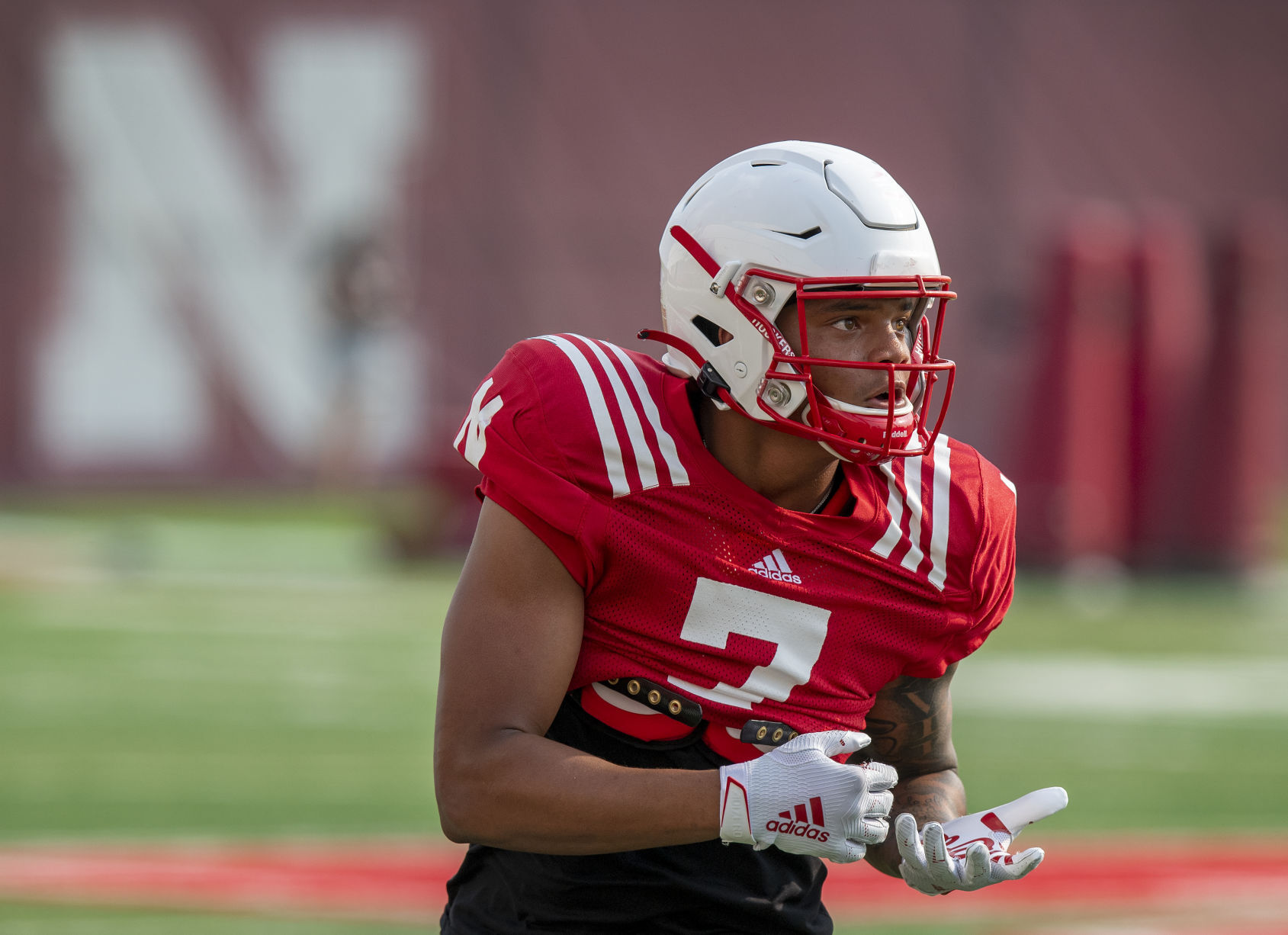 NU football practice, 8.4